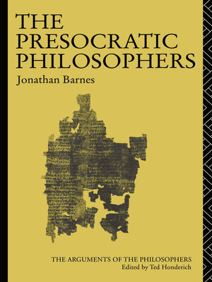 cover image of The Presocratic Philosophers